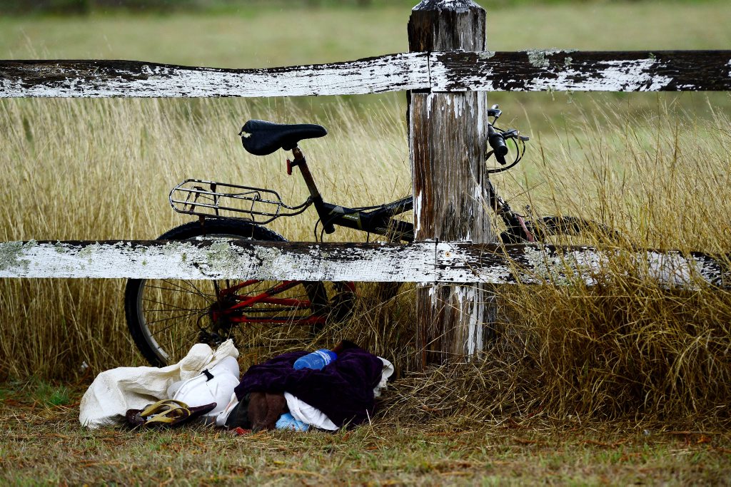 The cyclist was riding a bicycle north along Lowood-Minden Road when he collided with a vehicle, also heading north. The cyclist was riding a bicycle north along Lowood-Minden Road when he collided with a vehicle, also heading north.